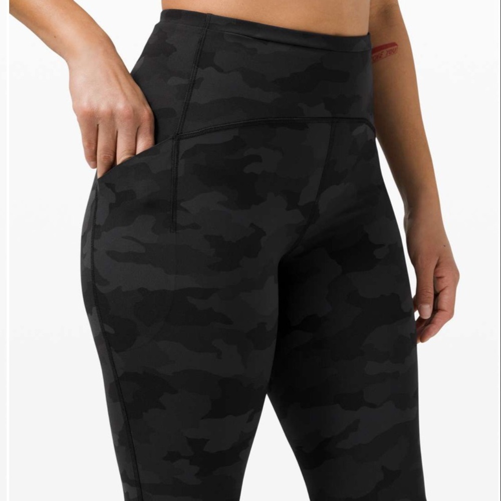 Lululemon Swift Speed High-Rise Crop 21” Heritage 365 Camo Deep Coal Leggings 0 - Picture 6 of 16